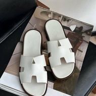 Hermes 白色h拖鞋lzmir男款拖鞋42.5號 全新配件塵袋