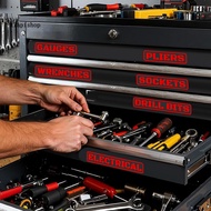 XPS Toolbox Label Magnets Durable Tool Organizer Labels 12pcs Magnetic Toolbox Labels Reusable 3d Pr