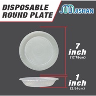 [50pcs] JISHAN 7"/9"/10" Disposable Plastic Plate / PREMIUM Catering Party Plate / Kenduri / Pinggan