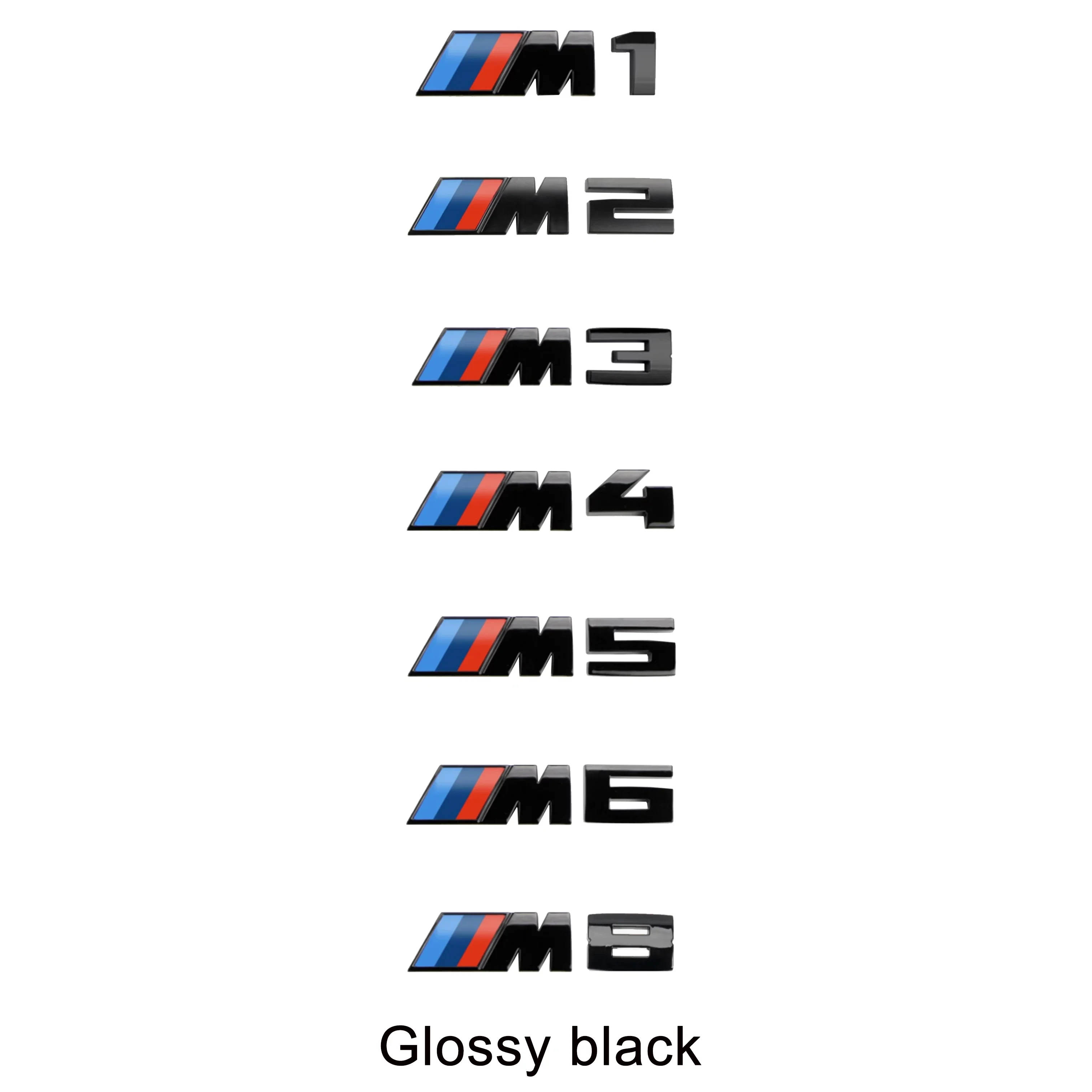BMW | 3D ABS Car Logo M1 M2 M3 M4 M5 M6 M8 Emblem for BMW E46 E60 E64 F10 F20 F30 F06 F12 F13 E93 F8