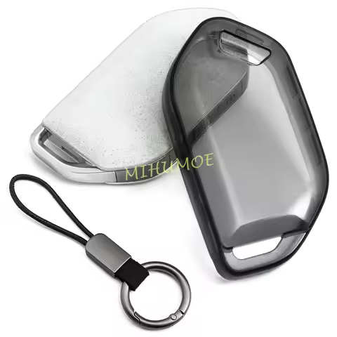 Transparent Black Slim Car Key Fob Cover Case Keychain For Kia Sorento Telluride Carnival EV3 EV4 EV