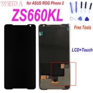 ✣6.59\" Original LCD For ASUS ROG Phone 2 Phone2 PhoneⅡ ZS660KL LCD Display Touch Screen Digitiz ✥☍