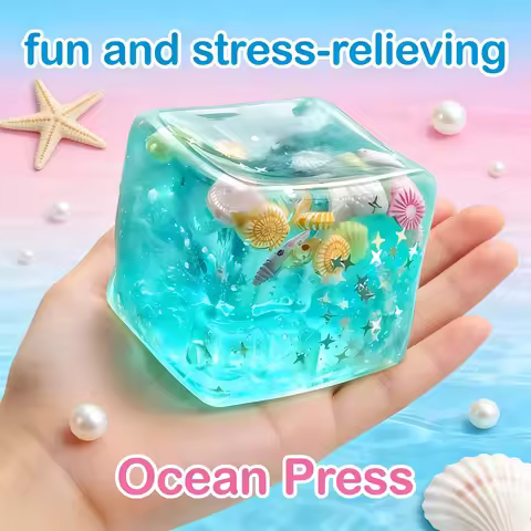 Ocean Seashell Ice Cube Squishy Stress Ball Mustbuy Needoh Nice Cube Cheese Squishy Squishies Needoh