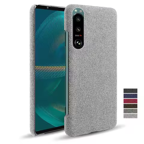 For Sony Xperia 5 10 1 III II XZ2 XZ4 XZ5 L4 Funda Luxury Cloth Texture Fitted Case For Sony X Peria