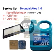 Hyundai Atos 1.0 Service Set (lubrimaxx 15W40_4L +oil Filter 26300-2Y500 +Air Filter 28113-02510)