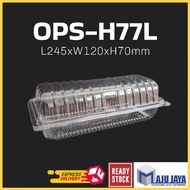 OPS-H77L BENXON Plastic Tray with Lock Bakery Disposable Clear Food Box - Swiss Roll Cake Box - H77L