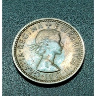 UK Queen Elizabeth II 6 Pence 1961