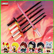 ST1 Demon Slayer Kisatsutai Sunwheel Knife Minifigure Building Block Tanjirou Zenitsu Sword Action F