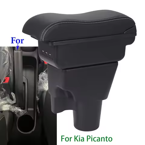 For Kia Picanto Armrest Box For Kia Picanto 3X-Line Car Armrest interior details Retrofit parts Car 