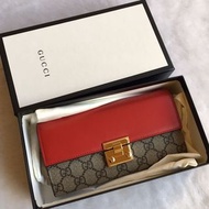 Gucci Padlock 系列紅色長夾/Woc