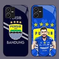 GK-69 Persib logo Glass Casing for VIVO iQOO Y22 Y28 V25 Y35 Y22S Y55 Z6 Y75 5G