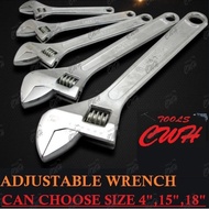 4"-15" PRC DOUNIUSHI TUOSEN TUOCHI ADJUSTABLE SPANNER WRENCH SPANAR CHROME / RUBBER HANDLE EXTRA WIDE GOLDEN BULL VENUS