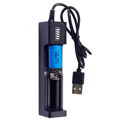 USB Universal Battery Charger 14250 18650 18500 26650 16340 USB Lithium Battery Charger