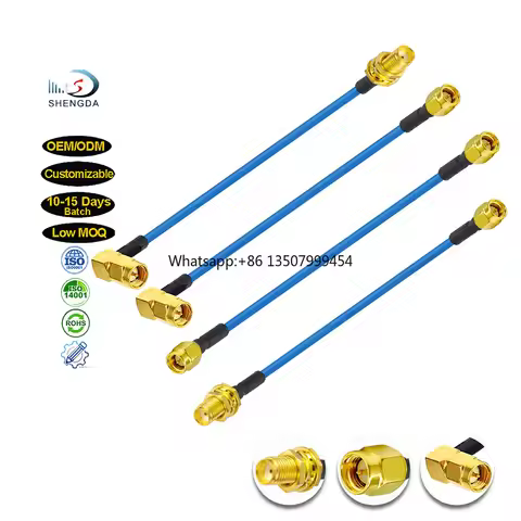 Shengda RG405 Coaxial Cable SMA Male to SMA Male Female RF Connectors 50Ohm Low Loss Semi-Flexible R
