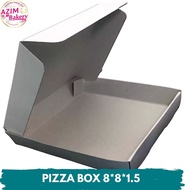 White Pizza Box 8X8X1.5 (50Pcs) Kotak Pizza Putih | Paper Pizza Box | Kotak Pizza by Azim Bakery