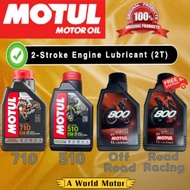 MOTUL 2T 2-Stroke Engine Lubricant Factory Line Off Road & Road Racing 800 710 510 1L  Motor Minyak 