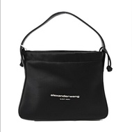 Alexander Wang Ryan 小號黑色絲緞 手提包銀色五金