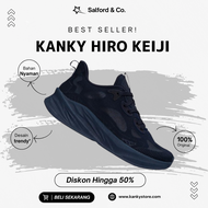 Kanky Hiro Keiji V2 - Sepatu Sneakers Casual Sport all black Sekolah Pria Dewasa