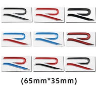 New R letter emblem for VW Volkswagen Golf 8 7 GTI Magotan MK8 Rear trunk logo Car body sticker Auto