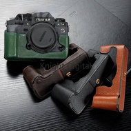 Genuine Leather Camera Case Handle Half Bag for Fujifilm XT4 XT2 XT3 XT1 Fuji X-T4 X-T2 X-T3 X-T1 Ca