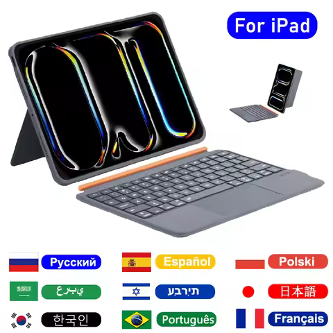 Keyboard Case for iPad Air 11&13 M2/M3/M4,Detachable Backlit Keyboard Cover for iPad Air 4/5,iPad 9t