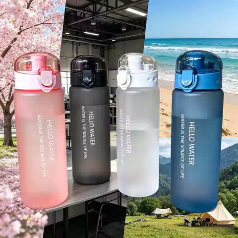 780ML Premium Frosted Water Bottle, Leak-proof High Aesthetic Ins Style Cup, Large Capacity Durable 