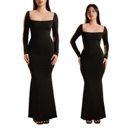 BSCO KALEO LONG DRESS FISHTAIL MERMAID CUT LONG SLEEVES