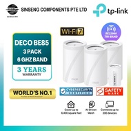 TP-Link Deco BE85 2Pack/3pack Tri Band WiFi 7 BE22000 Whole Home Mesh WiFi Router System