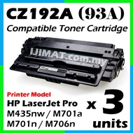 3pcs Compatible to CZ192-HP-93A CZ192A 93A 192A HP93A Laserjet Pro M435nw M701A M701N M706N M435 M70