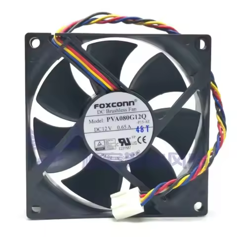 New CPU Cooling Fan for Foxconn PVA080G12Q 8cm 8025 12V 0.65A 4-pin PWM High Air Flow Fan 80x80x25mm