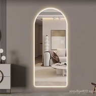 Arch Full-Length Mirror Hallway Smart Luminous Frameless Home Wall Mount Full-Length Mirror Hd Advanced Full-Length Mirror