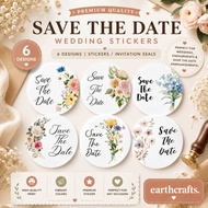 Save The Date Wedding Stickers 10's Invitation Stickers