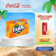 [HOẢ TỐC HCM] Lốc 24 Lon Nước Ngọt Có Gas Fanta Vị Cam 235ml/Lon Sale 25.6 Coca-Cola Chính Hãng