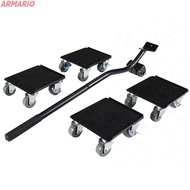 ARMARIO Furniture Mover Dolly, Polyethylene Black Furniture Dollies, 2800 Lbs Capacity Moving Dolly 