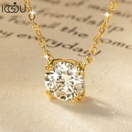 IOGOU GRA Certified 2ct 8mm Round Cut Moissanite Solitaire Pendant Necklace for Women D Color VVS1 8