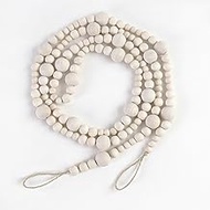7.2 Feet Christmas Wood Bead Garland Farmhouse Home Decor for Christmas Tree Holiday Decoration (Woo