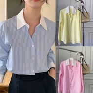 High Quality Elegant Plaid Women's Shirt Bigsize 45-90 Kg Cute Fat Women Shop - A.1532