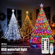 200/300 LED Christmas String Lights, Star Waterfall Style Christmas Decorative Lights (With 8 Lighti