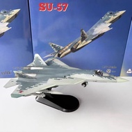 WLTK1: 72 Russia SU57 Su 57 Fighter Beads Navigation Exhibition Simulation Alloy Airplane Model Fini