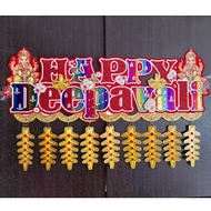 Happy Deepavali Cardboard Multicolored Hanging Banner