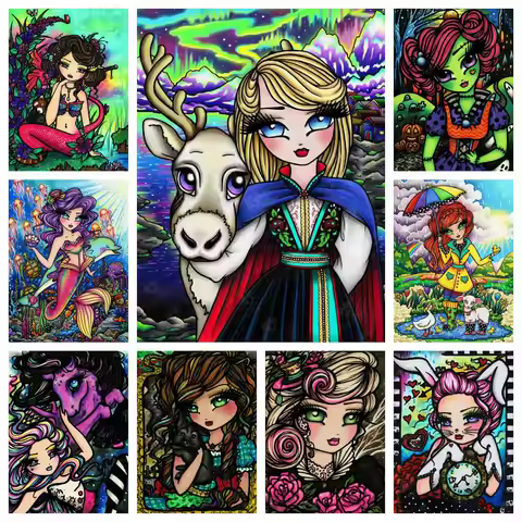 NEW 2025 Artistic cartoon Drawing pattern pictures diamond painting mosaic art stitch Handcraft Gift