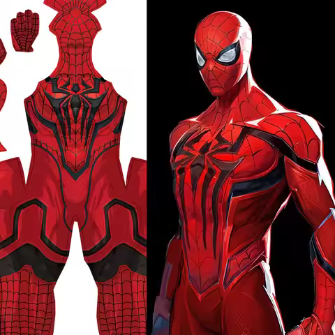 PS5 Red Rose Marvel Rivals Spiderman Cosplay Benjam Superhero Spandex Zentai Bodysuit Outfits Spider
