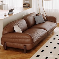 Layer Reception Casual Leather Sofa Business Italian Simple Office Office Style Cowhide Visitor Sofa