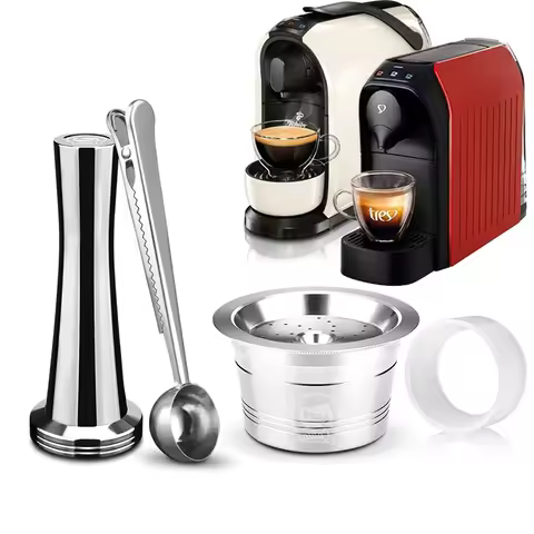 Stainless Reusable Capsule for Tchibo Cafissimo Easy Três Corações PASSIONE Coffee Maker Cafitaly K 