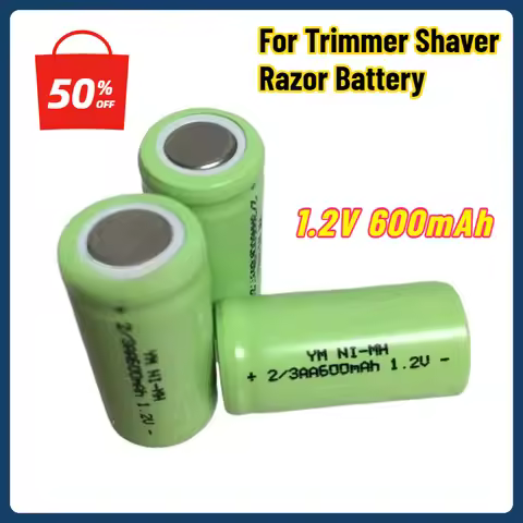600mAh 2/3AA Ni-Cd Ni-MH 1.2V AA Battery for Sonicare PowerUp Toothbrush Wate-pik Barba Trimmer Shav