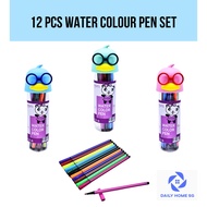 Penguin 12 Colours Watercolour Pen Stationery Set Goodie Bag Children Day Gift Birthday Gift
