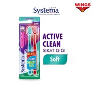 Systema Active Clean Soft Toothbrush Pack of 2 Pcs Systema Toothbrush