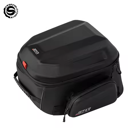 SFK Black Motorccycle Bag Helmet Rear Seat Bag Tail Pack 42-54L Multifunctional Waterproof Riding Ge
