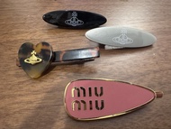 Miu miu 西太后Vivienne Westwood Hair Clips 髮夾