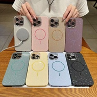 Diamond magnetic glitter with 3 lens films case for IP 15/15PLUS/15 PRO/15 PM/IP16/16E/16PLUS/IP 17 